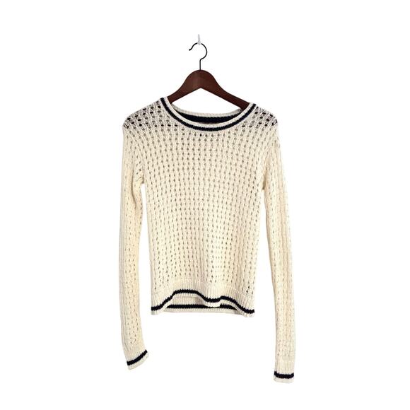 Aeropostale Crochet Cream Pullover Sweater - Picture 1 of 7